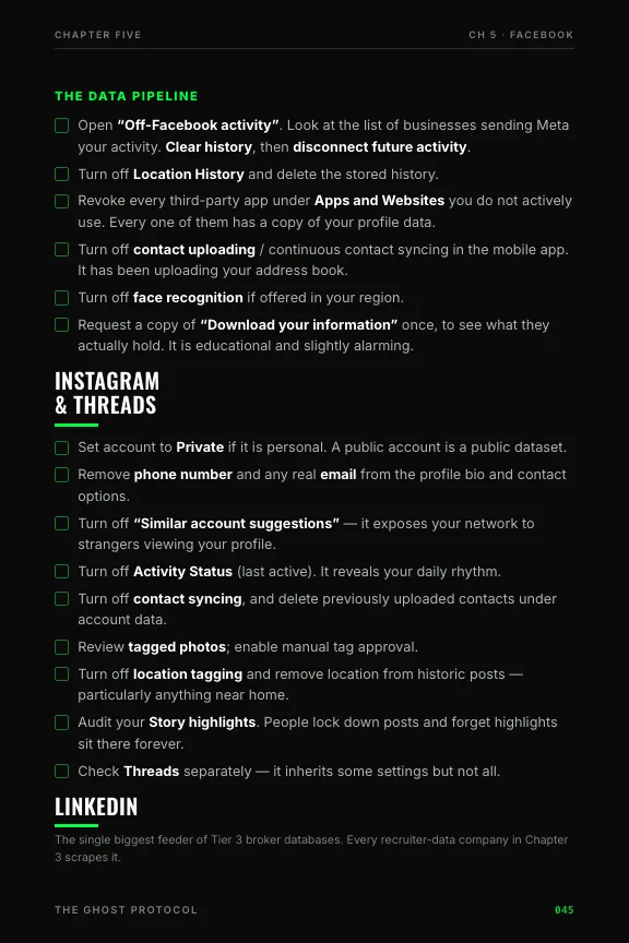 Sample page from The Ghost Protocol — p.45 — social lockdown